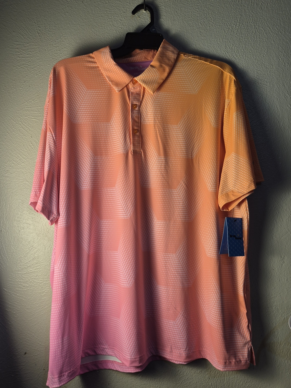 Birdies Gradient Pink to Orange Men's Polo